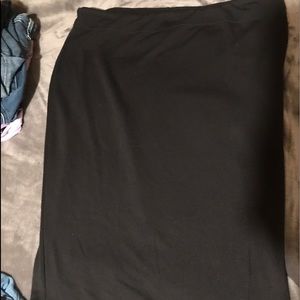 Black high waisted pencil skirt